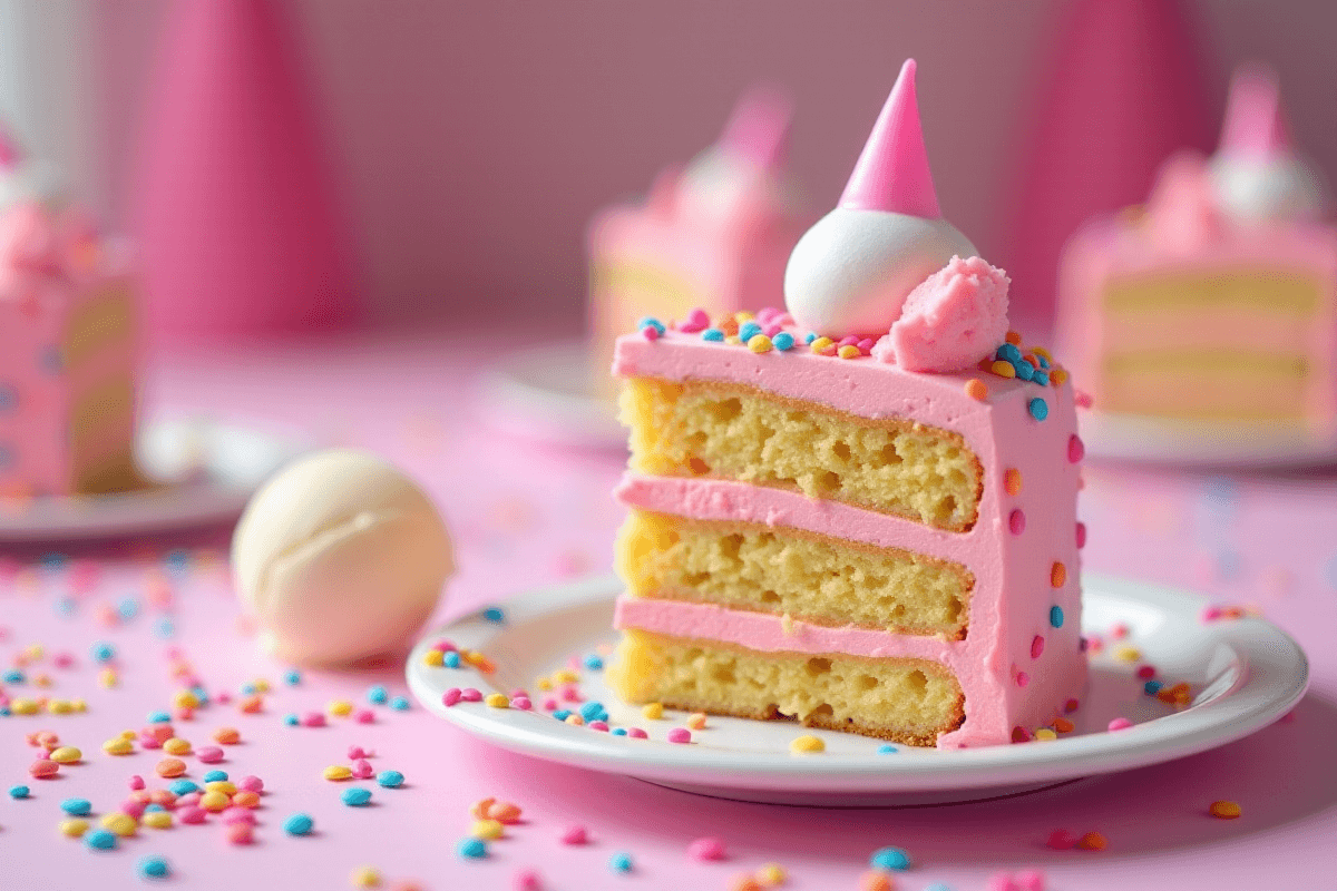 a slice of a barbie cake