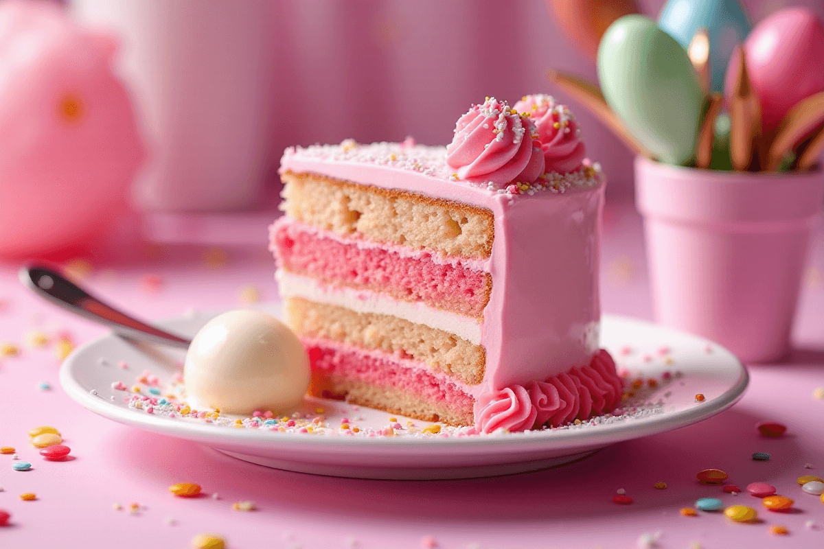 slice of barbie cake